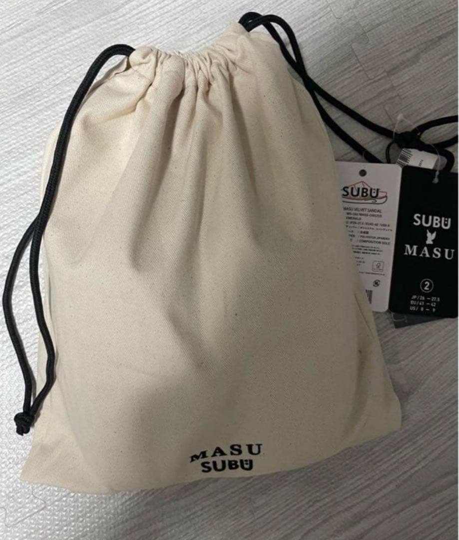 即日配送！MASU SUBU ベルベットスリッパ 青緑