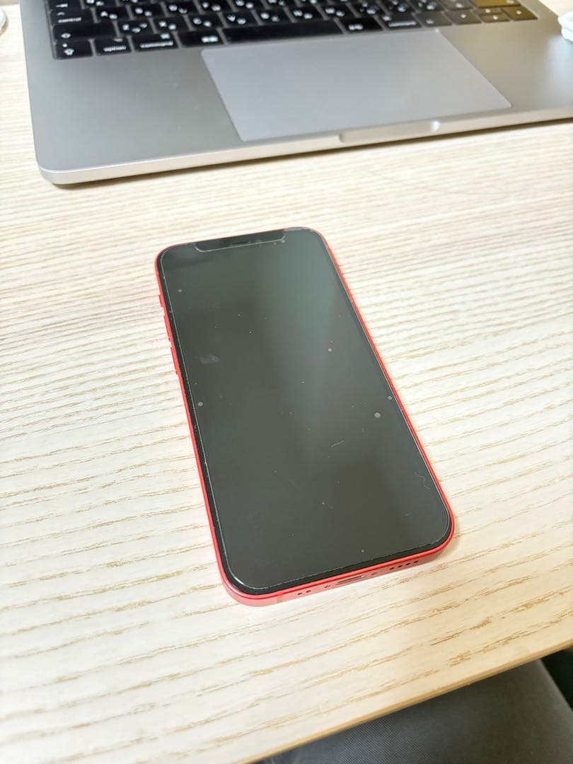 z*中様 Apple iPhone 12 (赤) 本体　美麗品※一部機能不良　箱