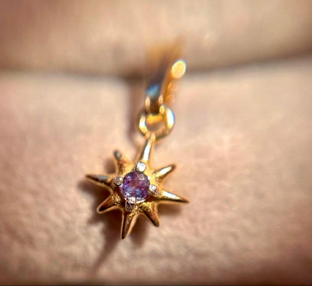 天然石アレキサンドライト.ネックレストップ.ソーティング.星