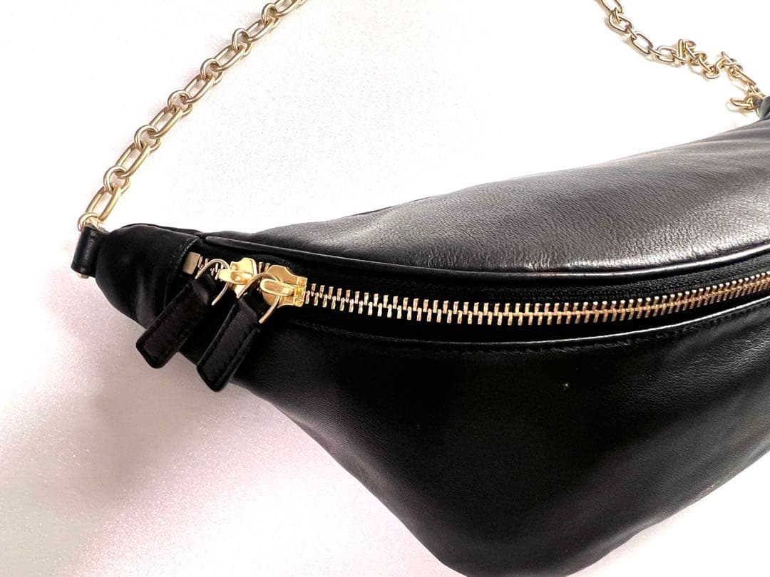 (12/6まで)アニエスベー ボディバッグ ウエストバッグ レザー