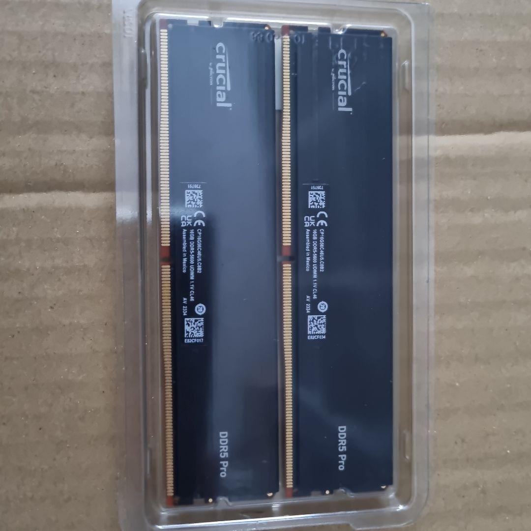 crucial Pro メモリ DDR5-5600 32GB(16GB x 2)