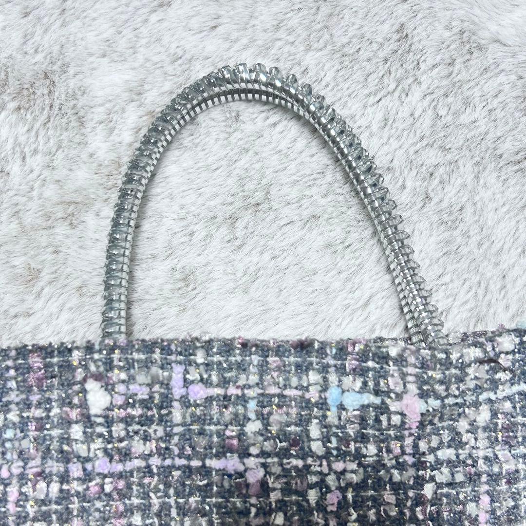 ANTEPRIMA ワイヤー　ツイード　スモール　ミニバッグ　グレー