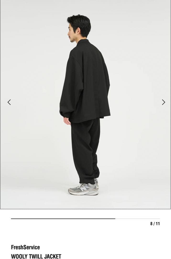 新品　FreshService WOOLY TWILL JACKET ブラック