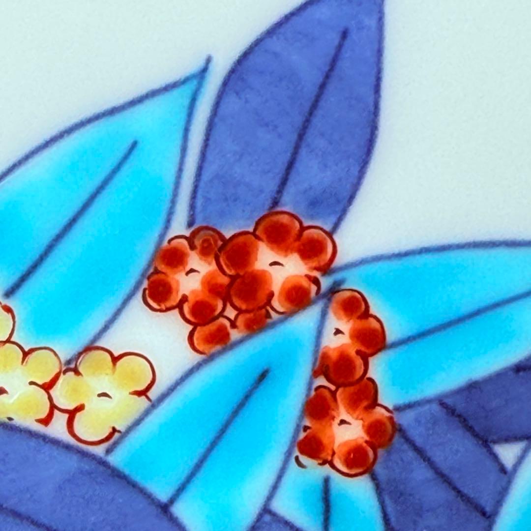 人間国宝　今泉今右衛門　錦沈丁花絵銘々皿　八角形　共箱　高級ライン　日本料理