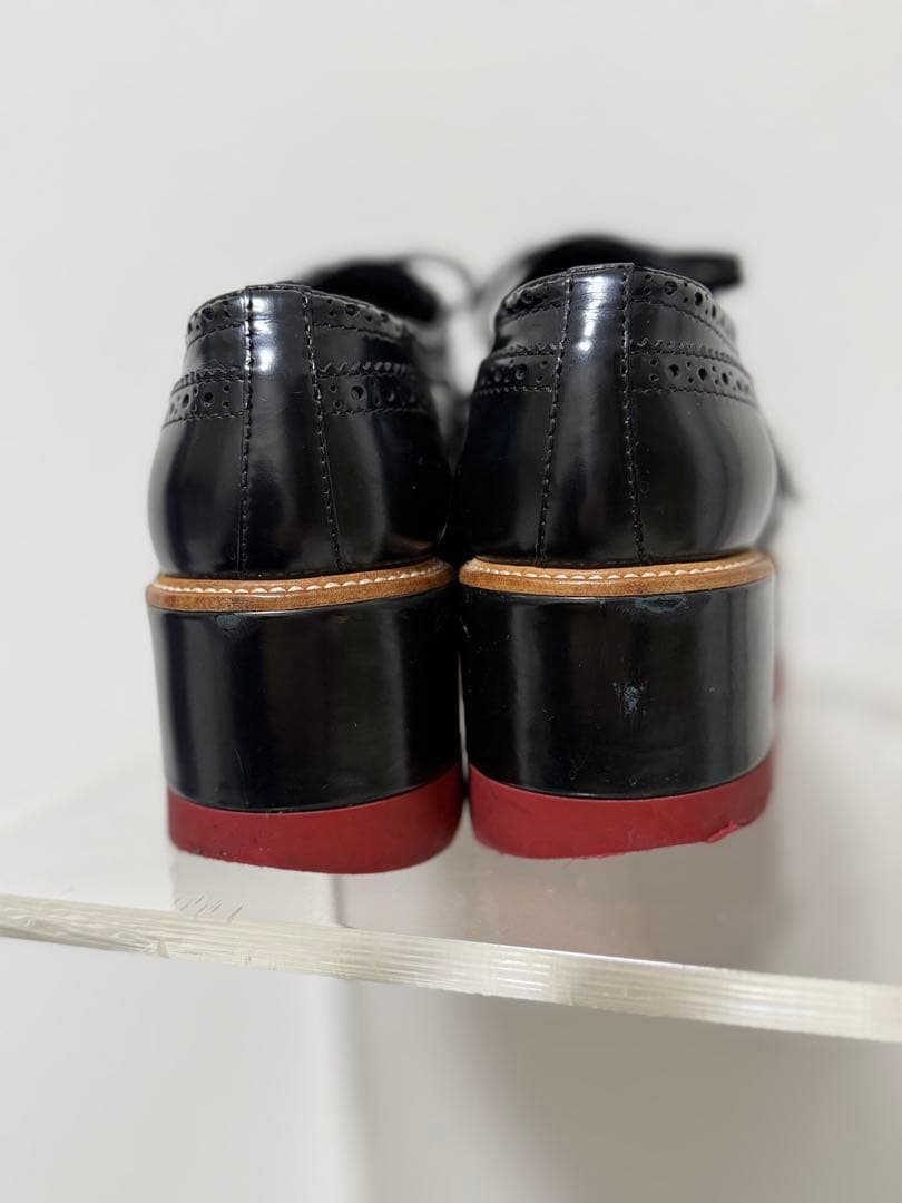 PRADA 厚底　ブラックオックスフォードシューズ 37.5⭐︎箱無し⭐︎