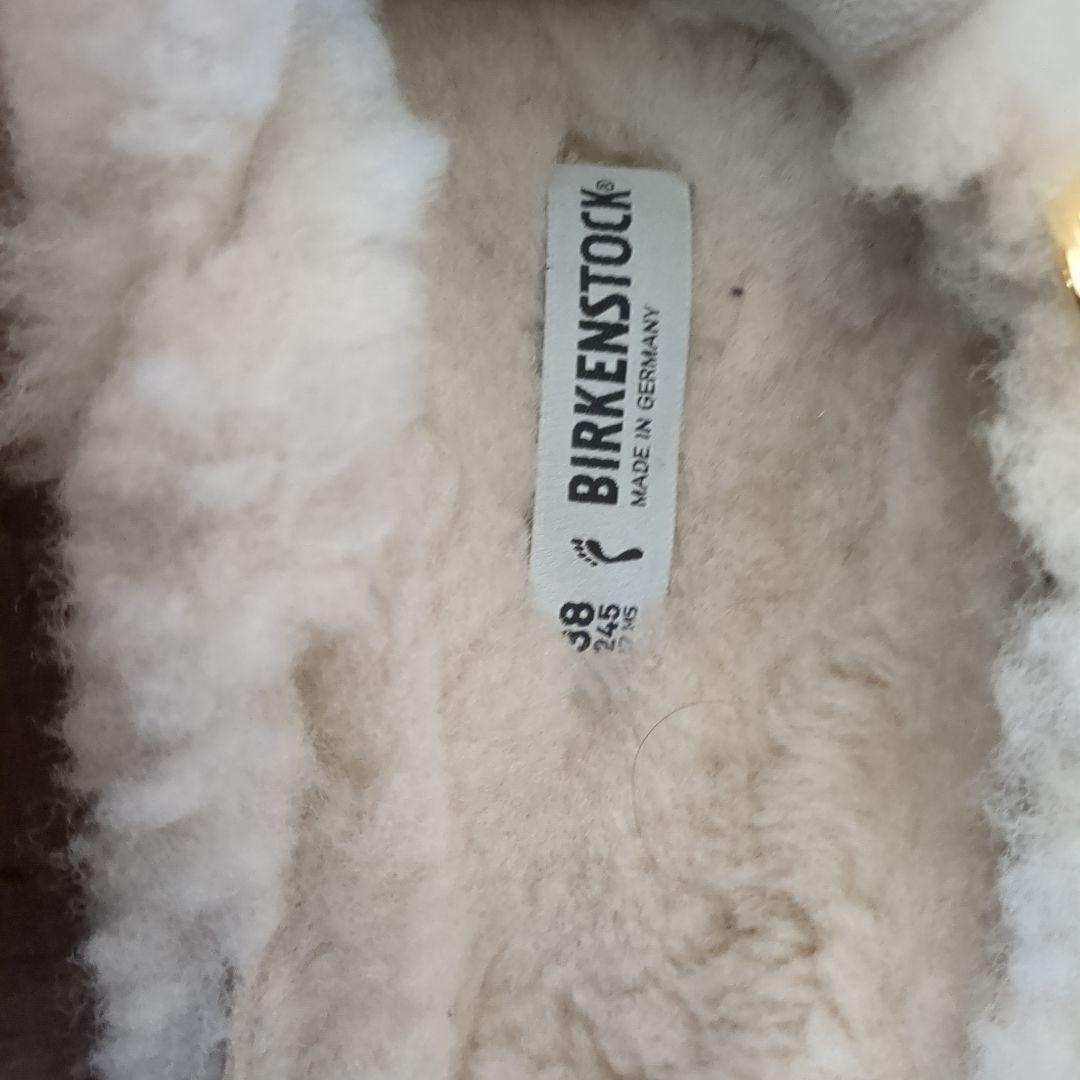 未使用ビルケンシュトック ボストン ビッグバックル ラムスキンボア