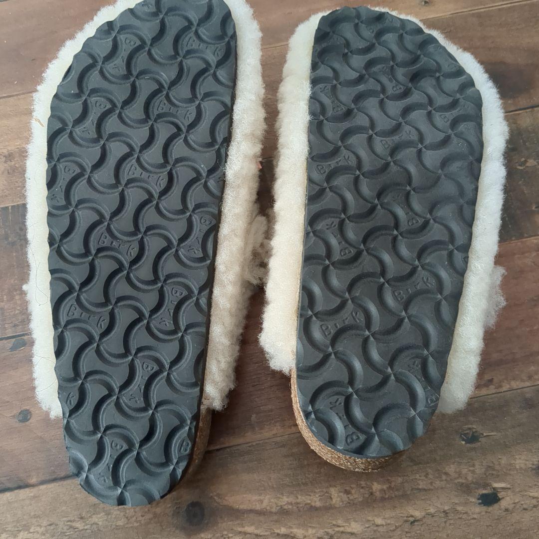 未使用ビルケンシュトック ボストン ビッグバックル ラムスキンボア