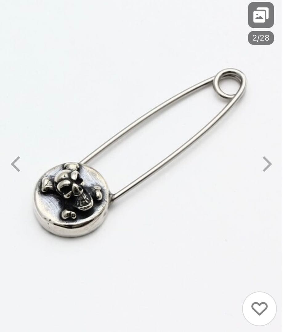 BILL WALL LEATHER Safety Pin スカル BEAMS