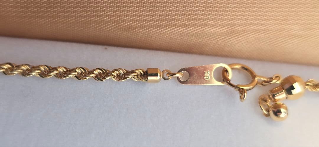 地金ネックレスK18YG/50cm/3.2g