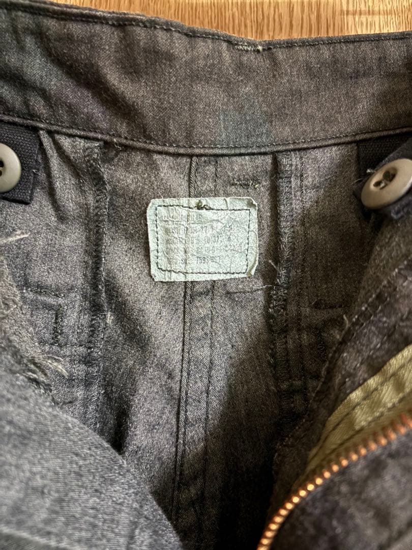 米軍 M-65フィールドカーゴパンツ ウッドランド迷彩 BLACK染め S-R