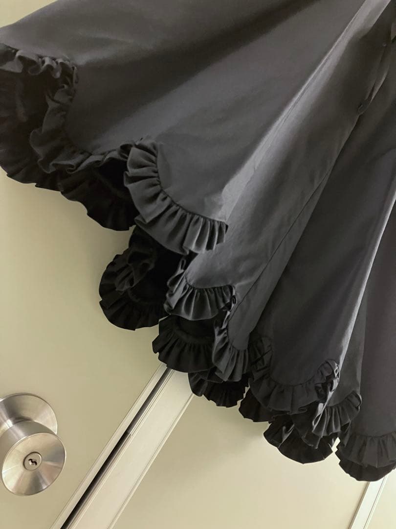 【CECILIE BAHNSEN】 フリル スカラップヘム ワイドパンツ