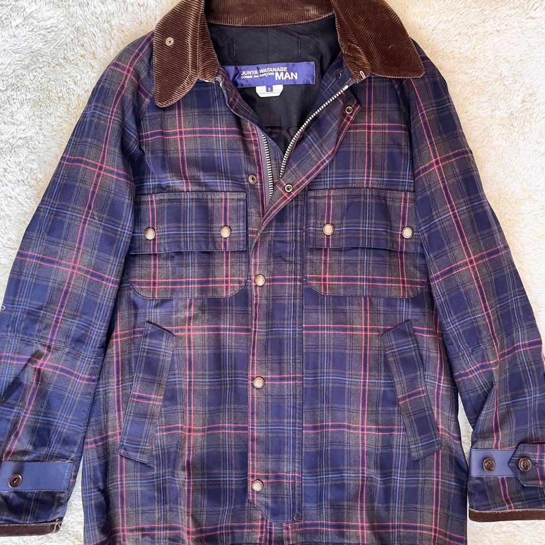 ジュンヤワタナベマン チェックハンティングジャケット S