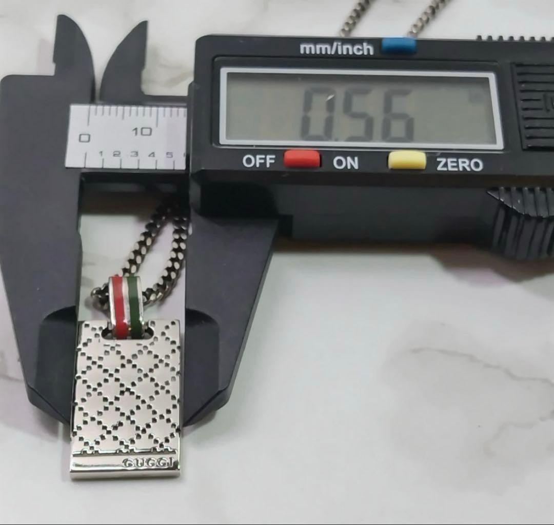 グッチ　GG シェリーライン　ディアマンテ　シマ　ネックレス　ペンダント　刻印