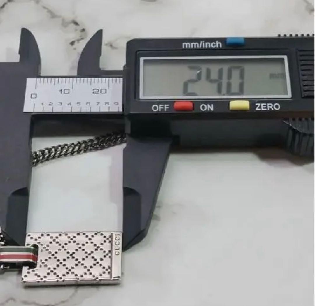 グッチ　GG シェリーライン　ディアマンテ　シマ　ネックレス　ペンダント　刻印