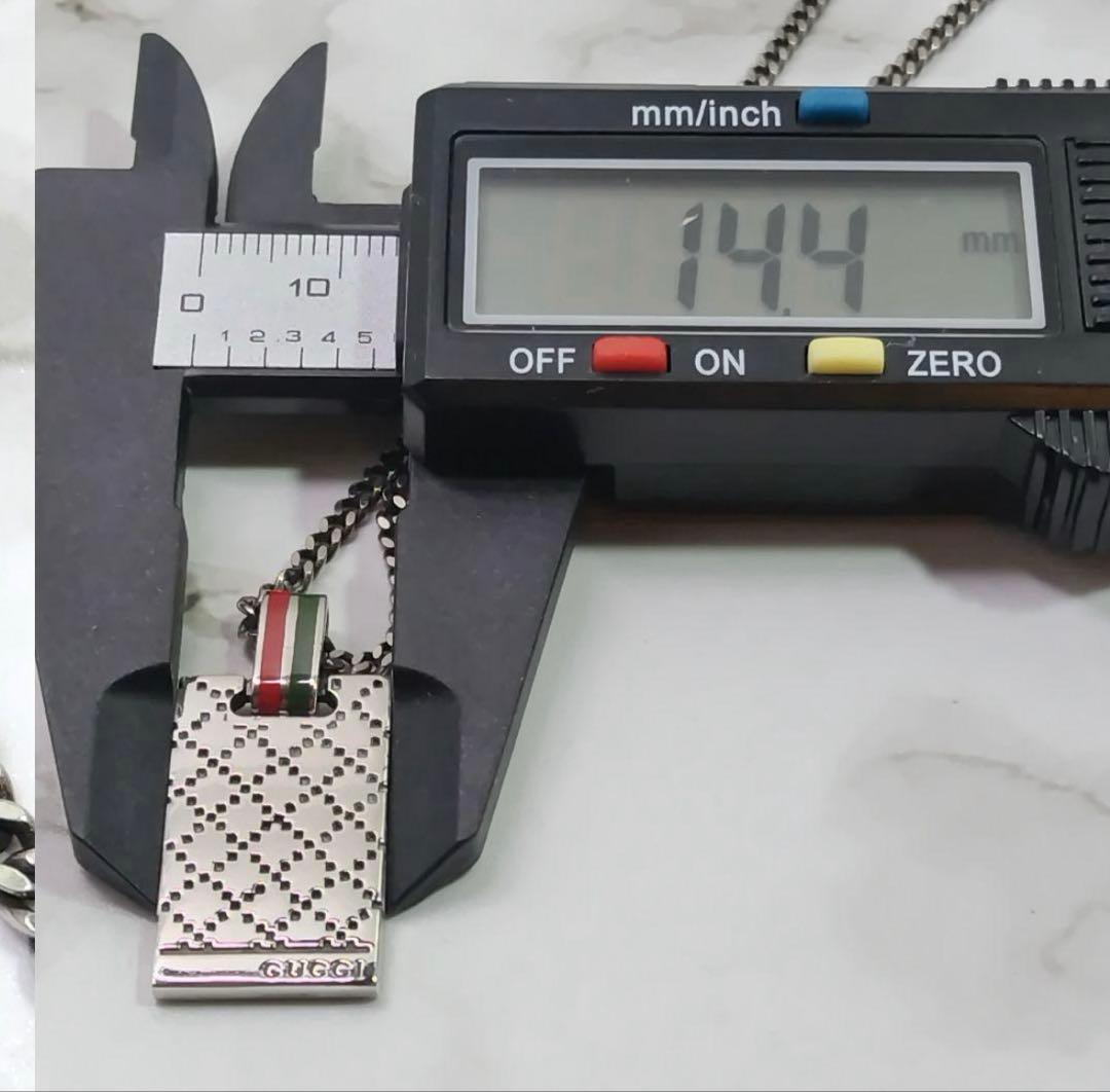 グッチ　GG シェリーライン　ディアマンテ　シマ　ネックレス　ペンダント　刻印