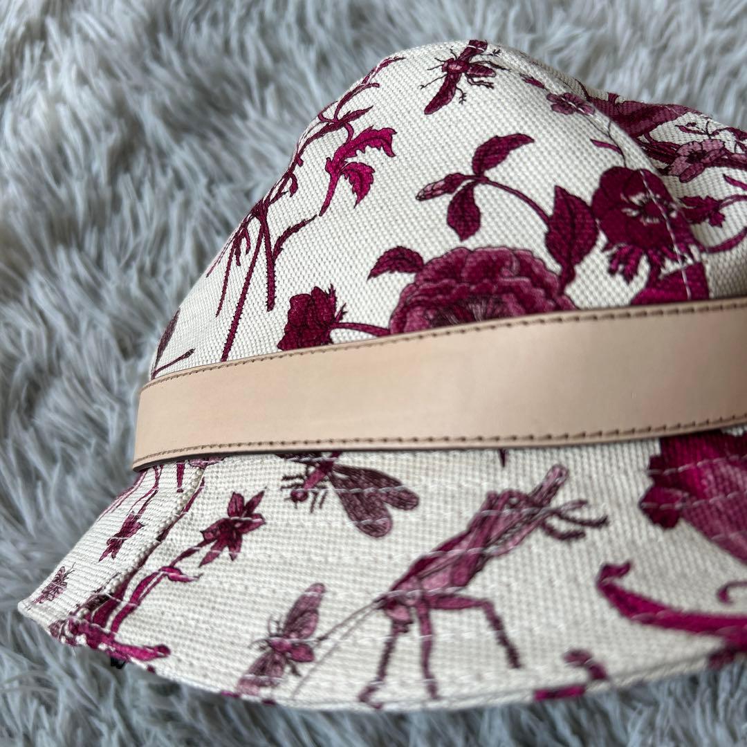 GUCCI グッチ フローラ 花柄 バケットハット 帽子 ハット ピンク