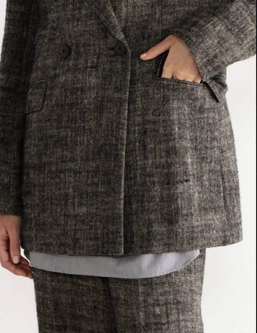 テーラードジャケット ツイードヘリンボーン　bacca tomorrowland