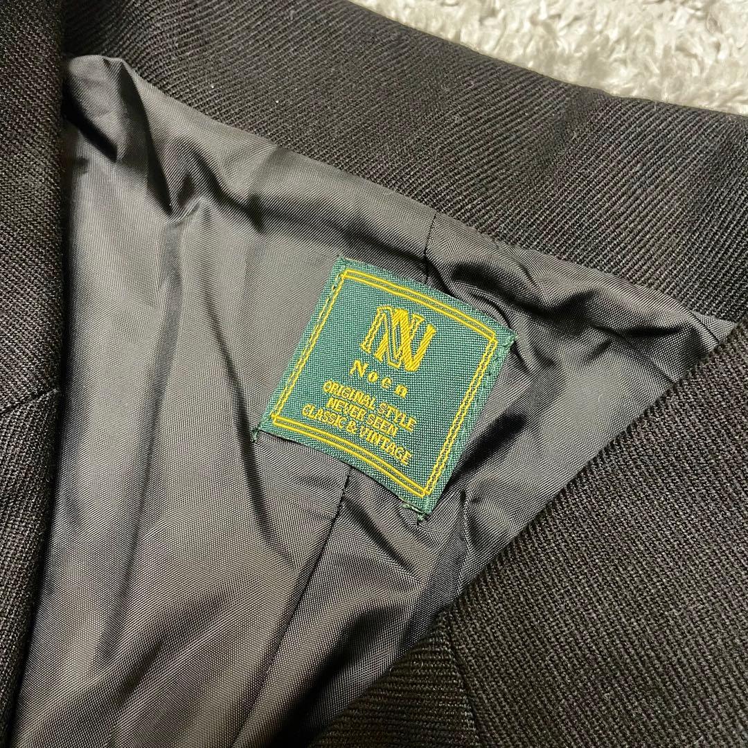 美品★noen ミリタリーツイルダブルジャケット ブラック M ノエン 黒