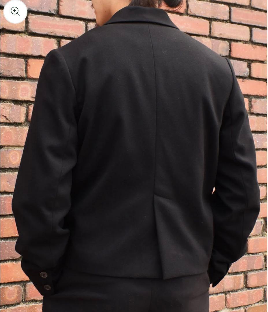 美品★noen ミリタリーツイルダブルジャケット ブラック M ノエン 黒