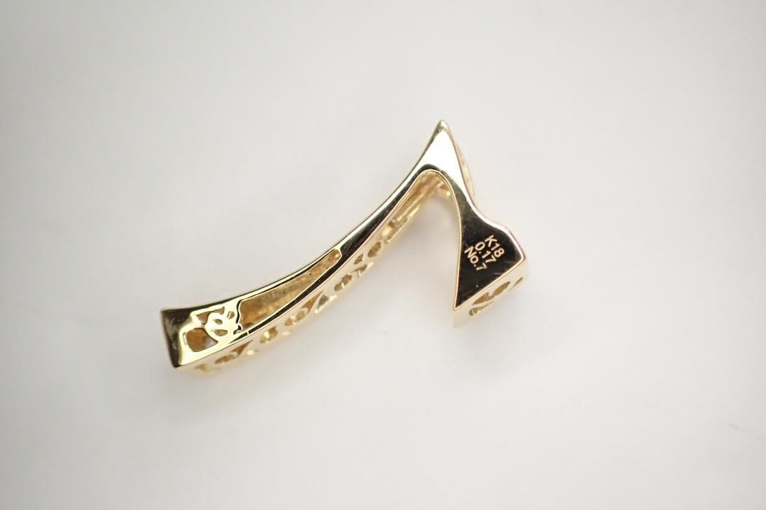 28/美品 ノンブル ゆきざき K18YG ダイヤ ナンバー7 ペンダントトップ