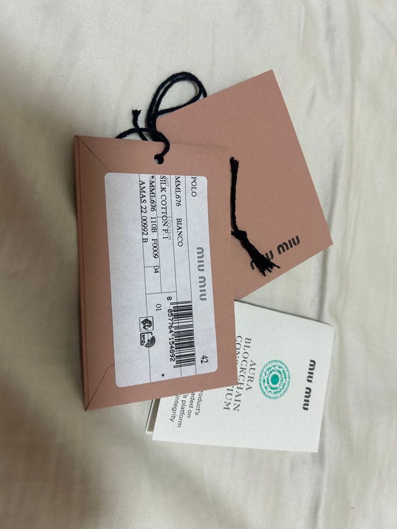 【希少】【IT42】Miu Miu 2022AW クロップドニットポロシャツ