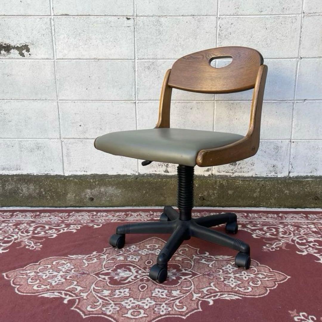 高級 浜本工芸 ◾️木製家具 ナラ材/ オーク材 デスクチェア ワークチェア 書斎