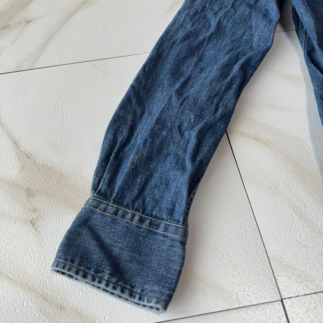 ラルフローレン デニムシャツ ダンガリー マルチポニー 刺繍 インディゴ M