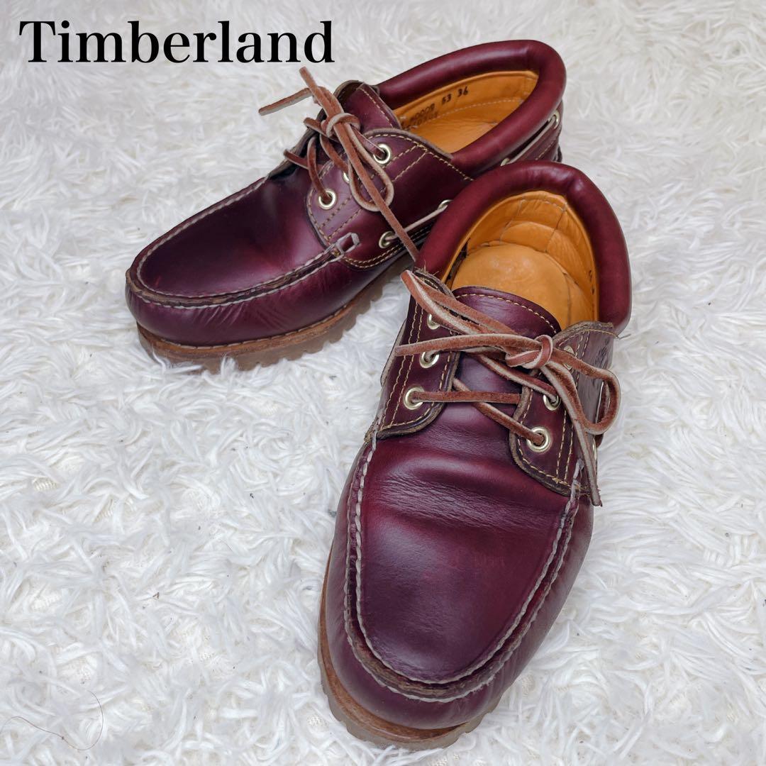 定番✨ ティンバーランド スリーアイ デッキシューズ バーガンディ