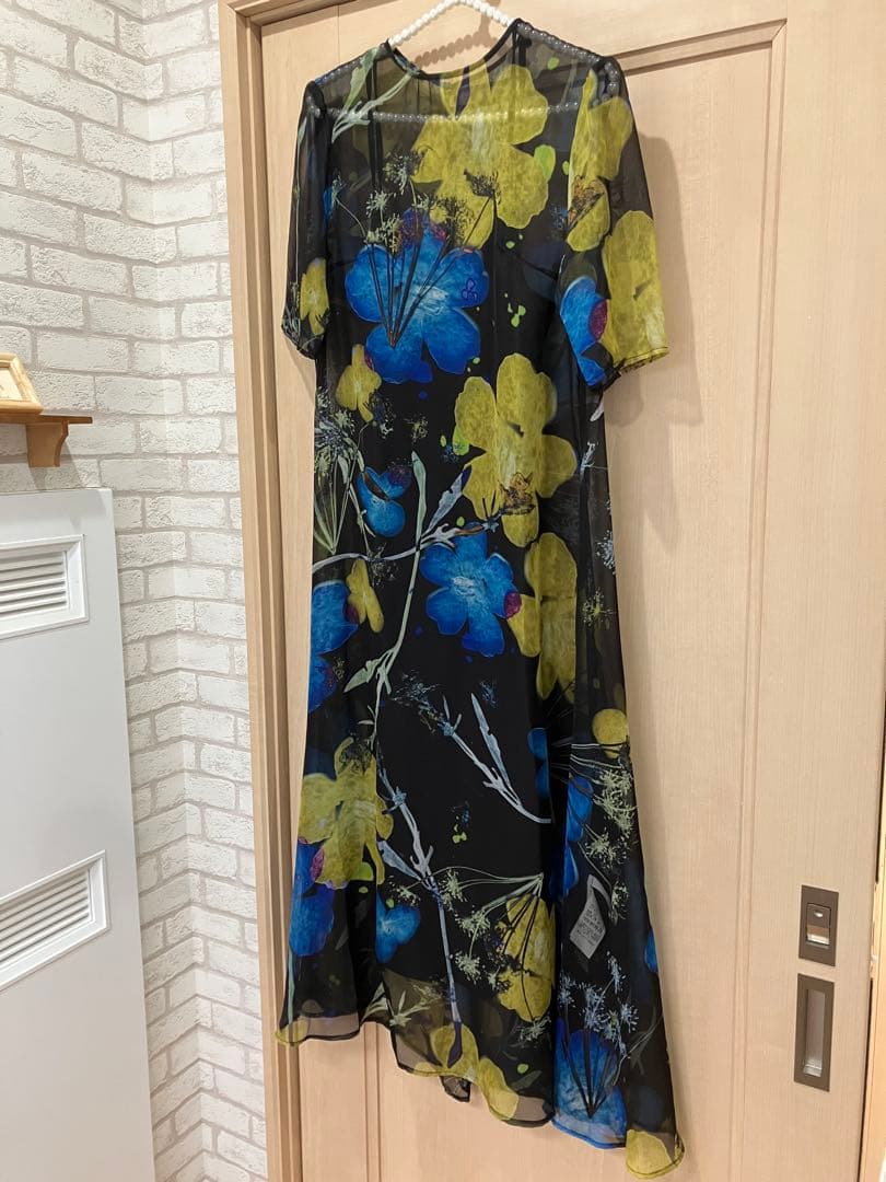 【美品】【AMERI/アメリ】SCAN FLOWER CHIFFON DRESS