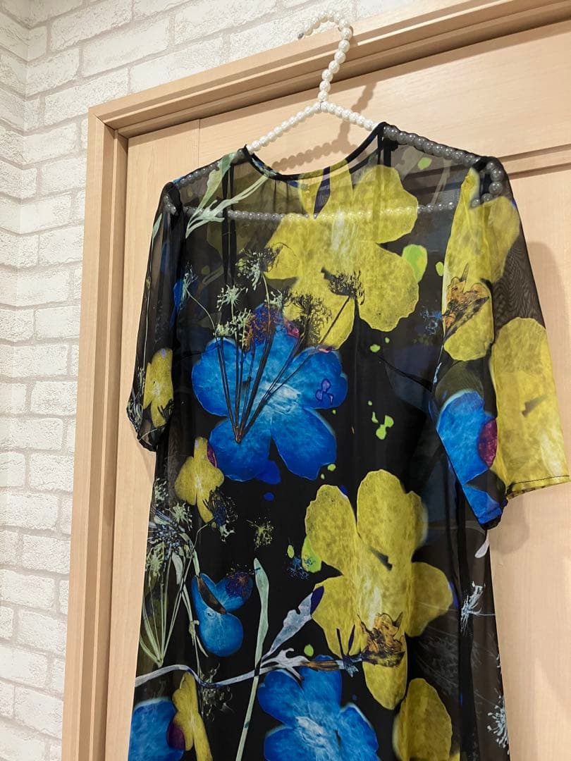 【美品】【AMERI/アメリ】SCAN FLOWER CHIFFON DRESS