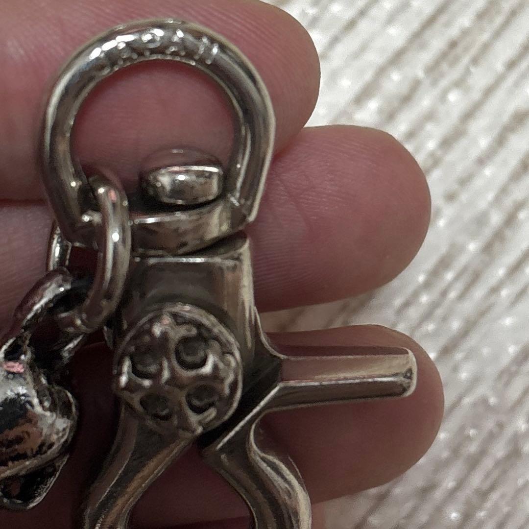 スカル　ウォレットチェーン　シルバー　archive opium Y2K