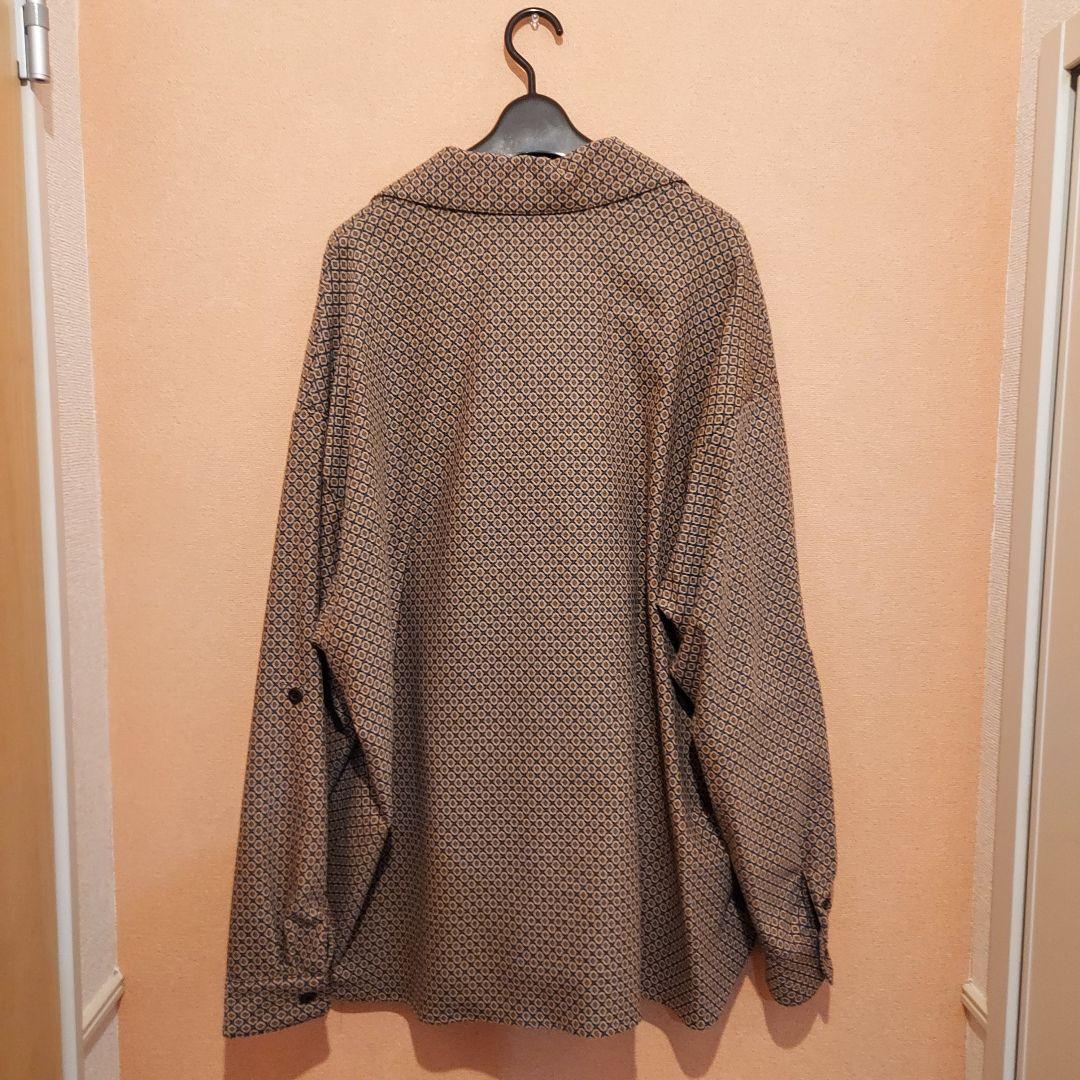 ブラウン模様 テーラードジャケットとワイドパンツセット