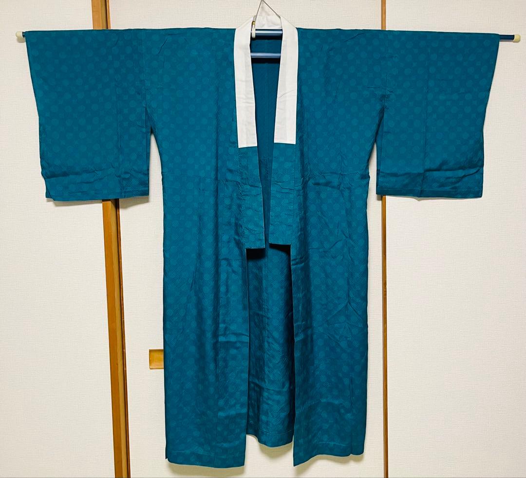 【正絹】となみ織物 南蛮七宝 洗える長襦袢 夏単衣用 日本和装　共布居敷当付