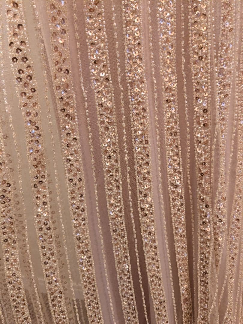 ロングドレス 演奏会発表会　ステージ　パーティー　イブニングドレス 　総ビーズ