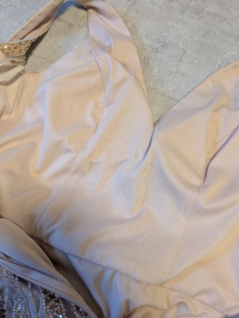 ロングドレス 演奏会発表会　ステージ　パーティー　イブニングドレス 　総ビーズ