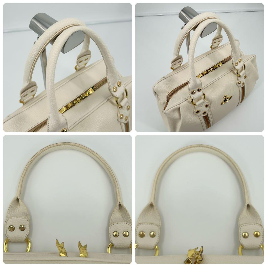 う*に様 美品✨ヴィヴィアンウエストウッド ボストンバッグ オーブ レザー ゴー