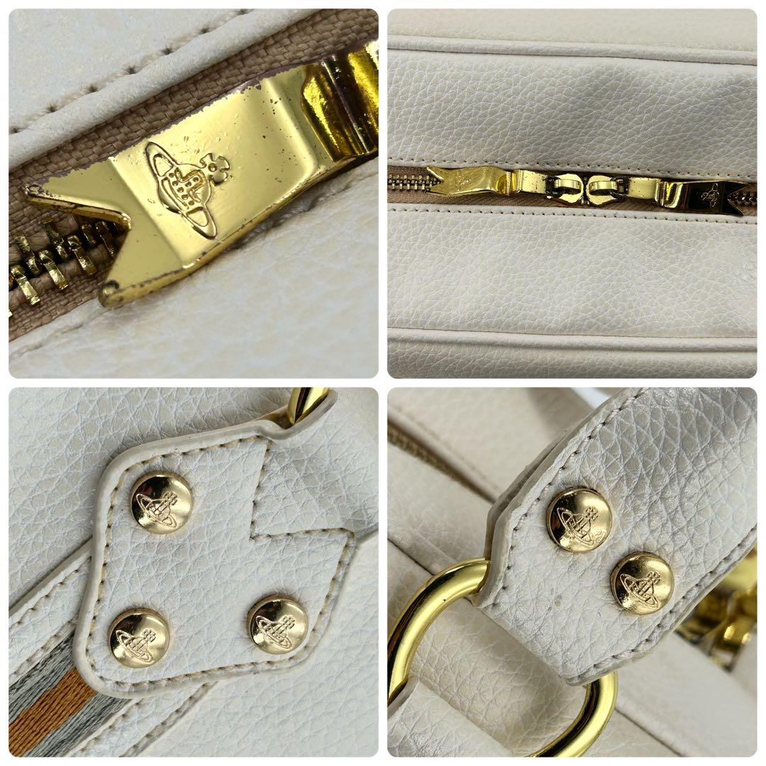 う*に様 美品✨ヴィヴィアンウエストウッド ボストンバッグ オーブ レザー ゴー