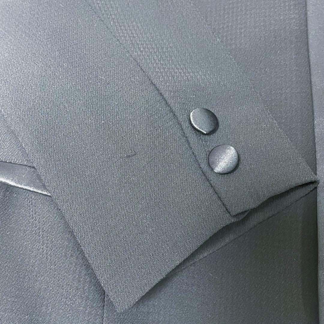 極美品✨ユキトリイ　 シルク混 ブラックフォーマル　ノーカラー　19号