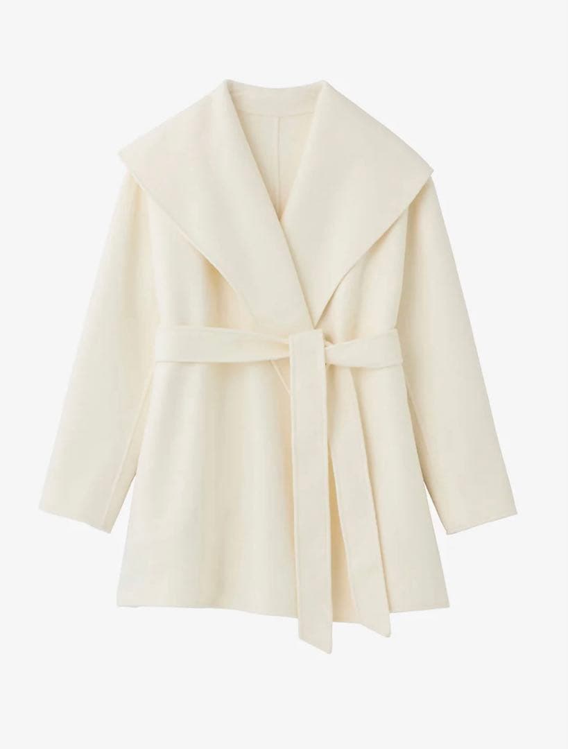 polaura ショールカラーウールミドルコート