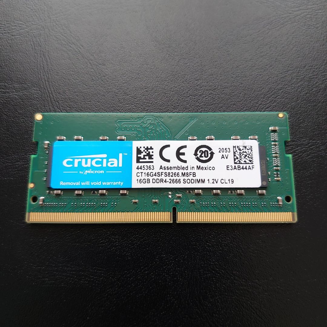 crucial 16GB(16GB×1枚) PC4-2666 ノートPC用メモリ