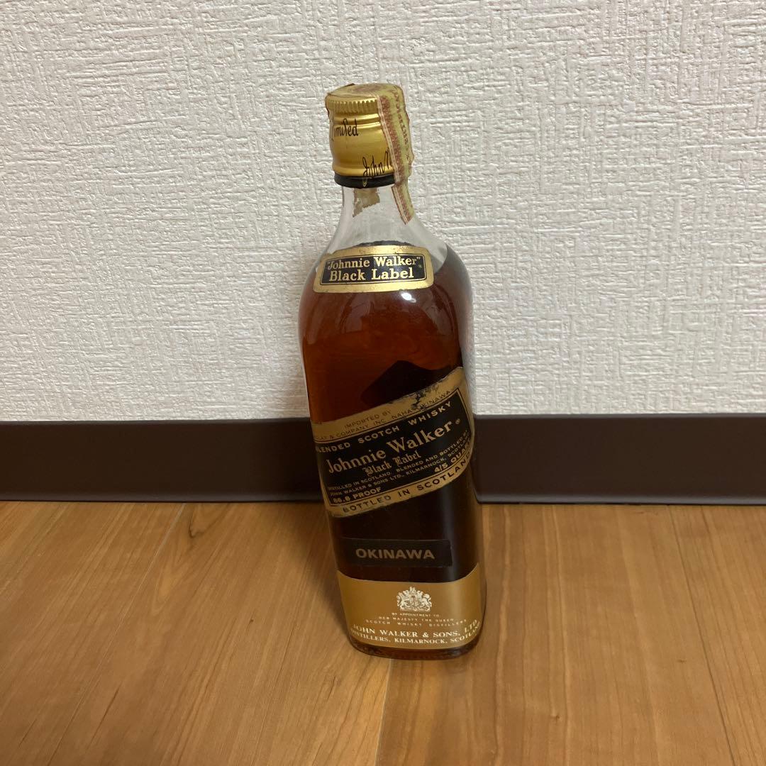 ジョニーウォーカー ブラックラベルの古酒（特級表示、沖縄回り品）