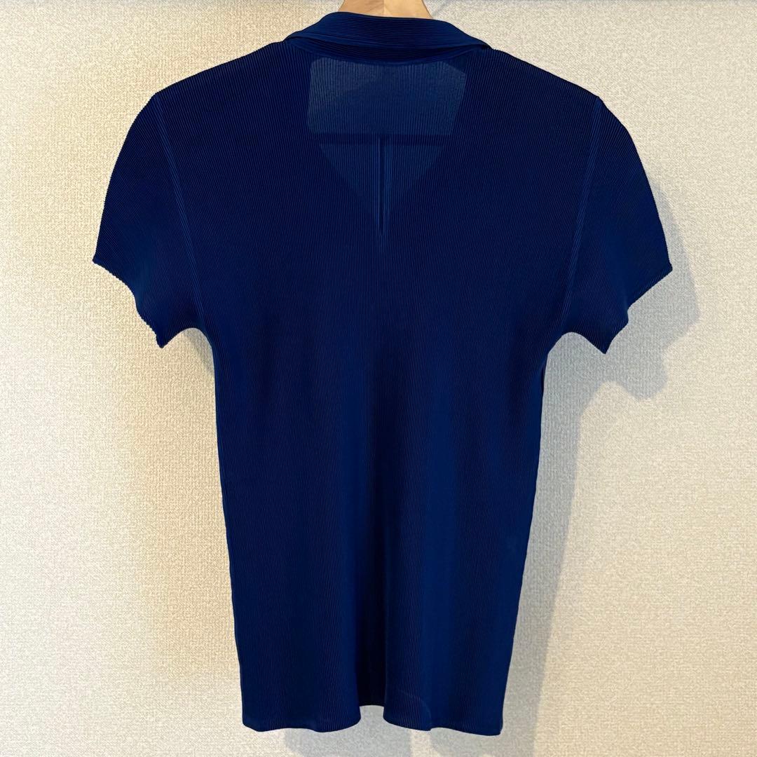 PLEATS PLEASE ISSEY MIYAKE ポロシャツ 半袖 ネイビー