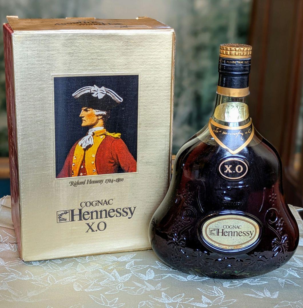ヘネシー XO コニャック　金キャップ　グリーンボトル　２本セット