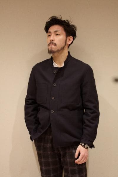 【良品】S.E.H.Kelly モールスキン スタンドカラー ジャケット S