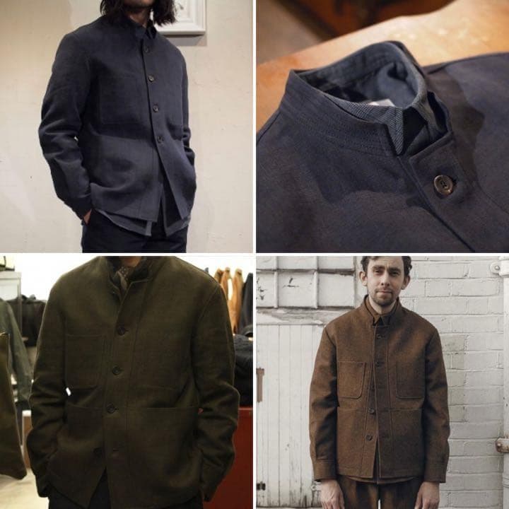 【良品】S.E.H.Kelly モールスキン スタンドカラー ジャケット S