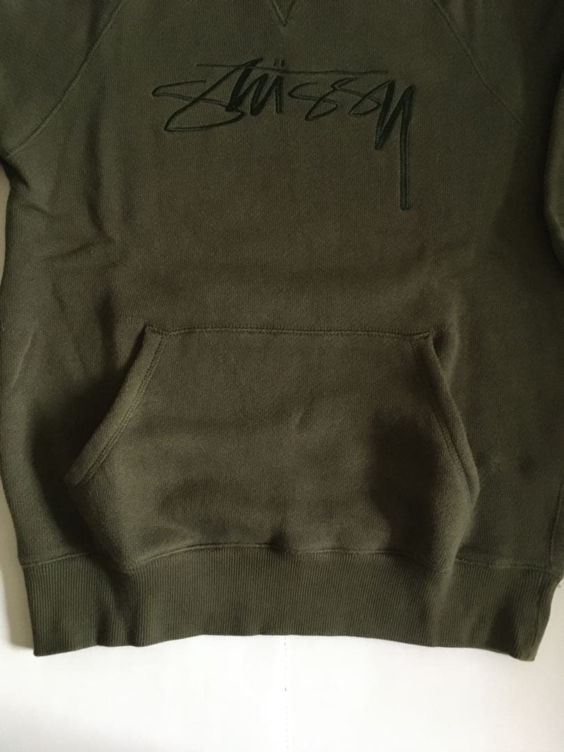 美品　希少　Stussy × Champion　ラグラン　カンガルーポケット S