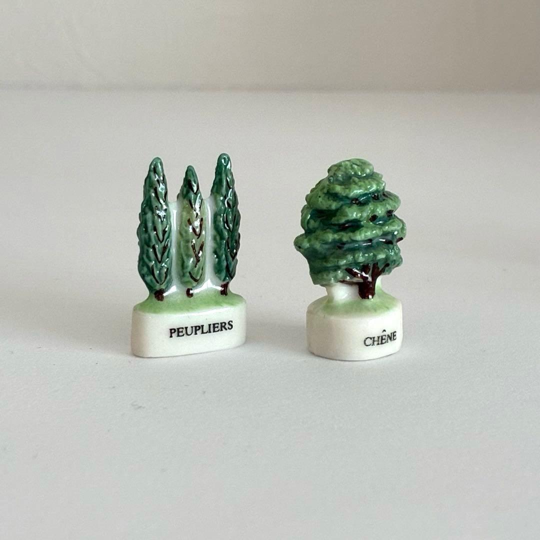 フランスの樹木　フェーブ　ヴィンテージ　フランス　陶器　ミニチュア　置物