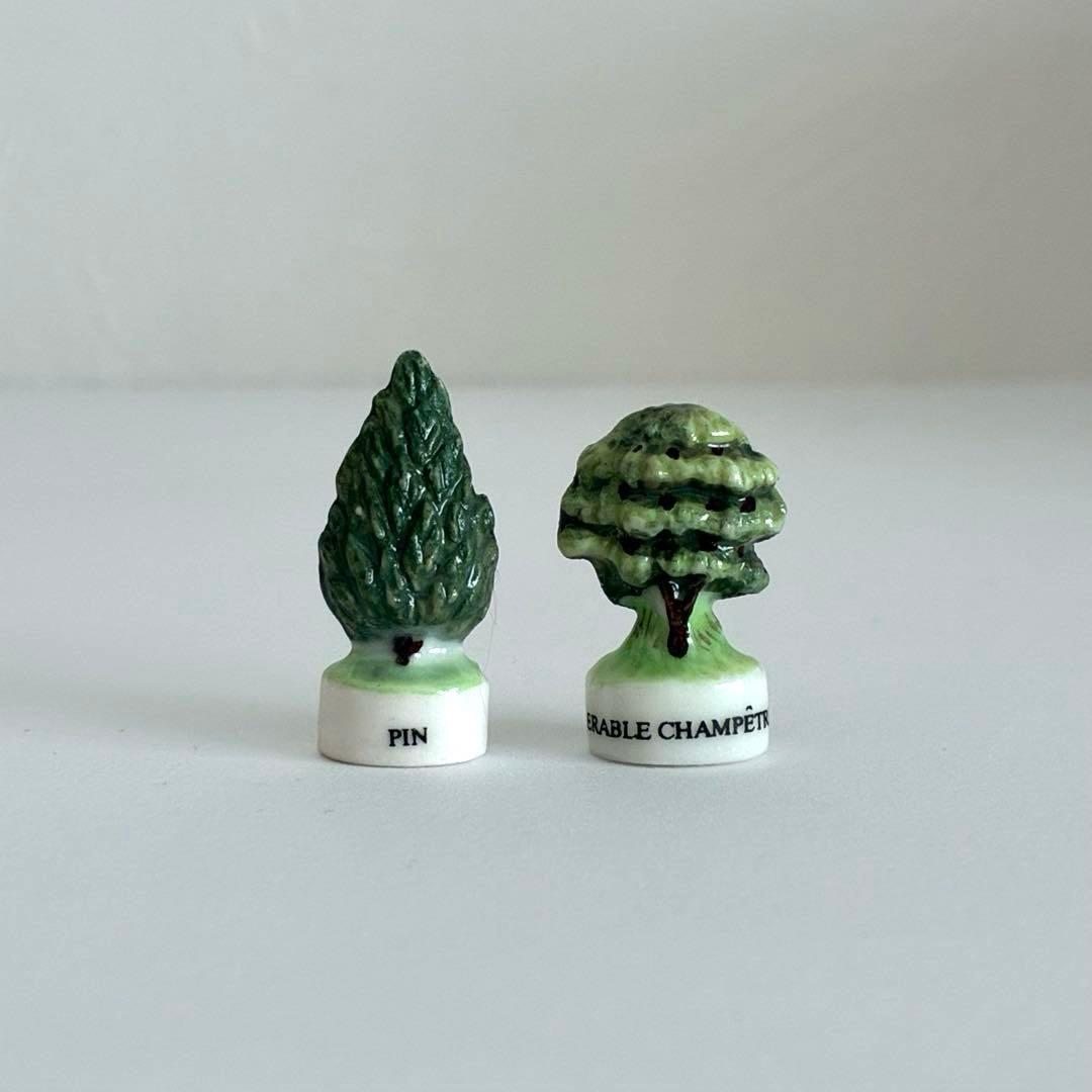 フランスの樹木　フェーブ　ヴィンテージ　フランス　陶器　ミニチュア　置物