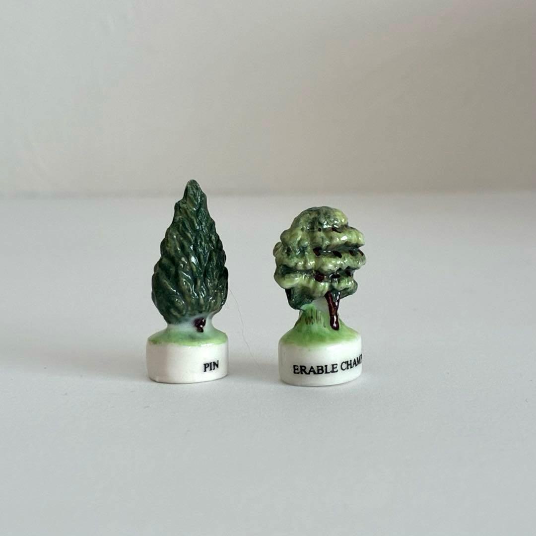 フランスの樹木　フェーブ　ヴィンテージ　フランス　陶器　ミニチュア　置物