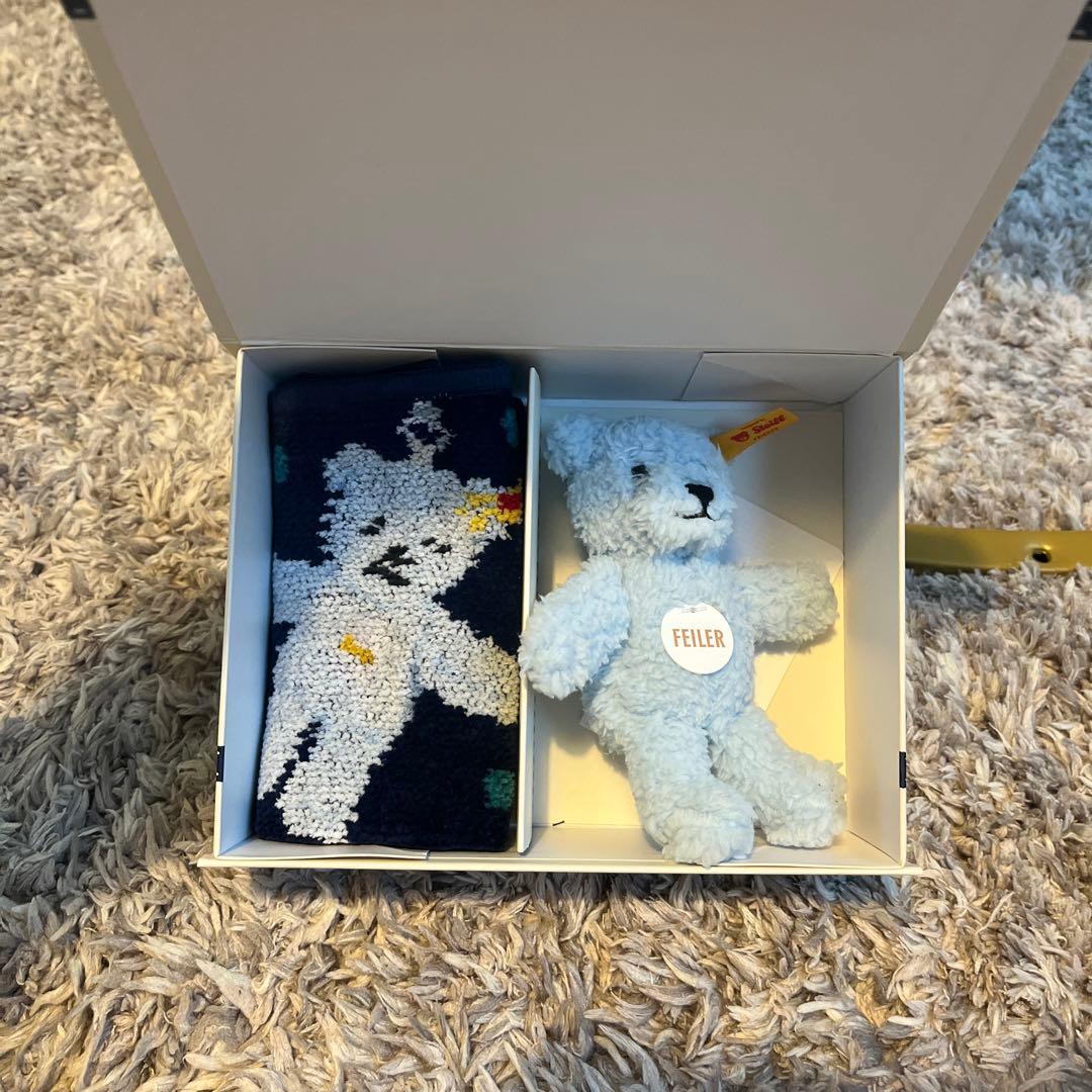 百貨店購入　新品未使用　フェイラー　Steiff テディベアキーリングセット